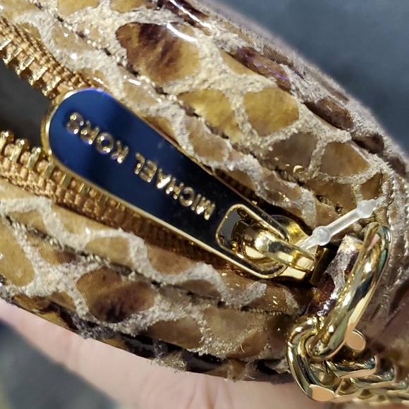 Nwt  Michael Kors Snakeskin Crossbody Bag Purse m - Picture 6 of 15